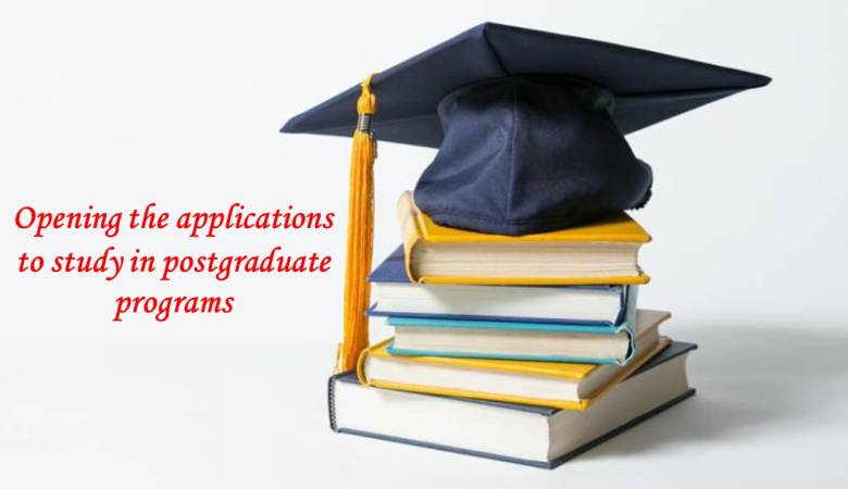opening of applications for studies in various postgraduate programs
